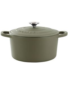 Crockpot Artisan 7 Quart Enameled Cast Iron Dutch Oven in Matte Green
